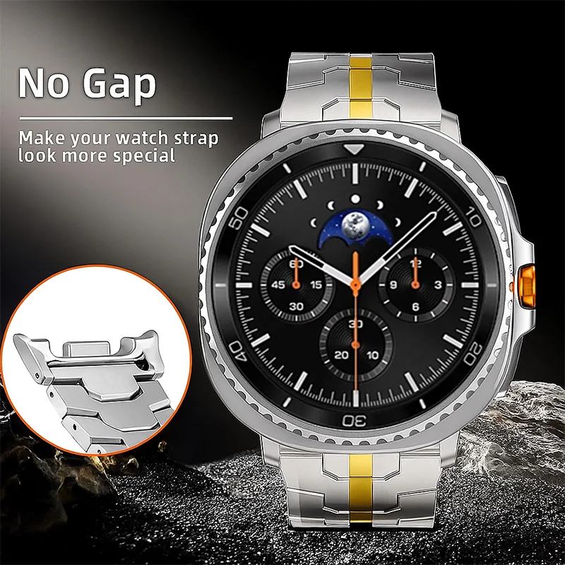Stainless Steel Strap for Samsung Galaxy Watch 8 40mm 44mm Replacement Wristband for Galaxy 8 Classic 46mm Strap Accessories
