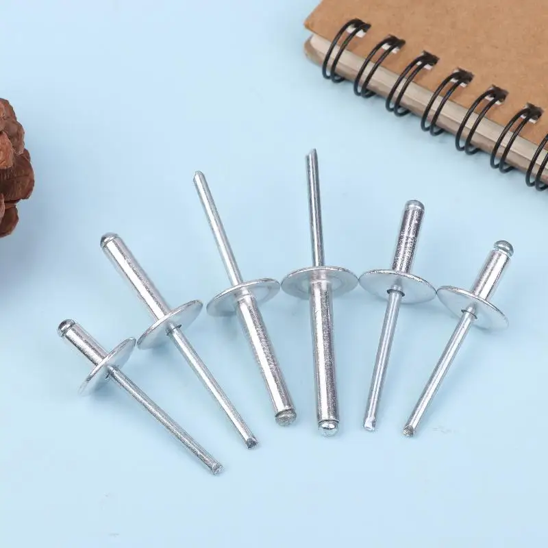 30Pcs Large Flange Blind Rivets, Aluminum Rivets Assortment Kit Blind Rivets, Round Head Rivets