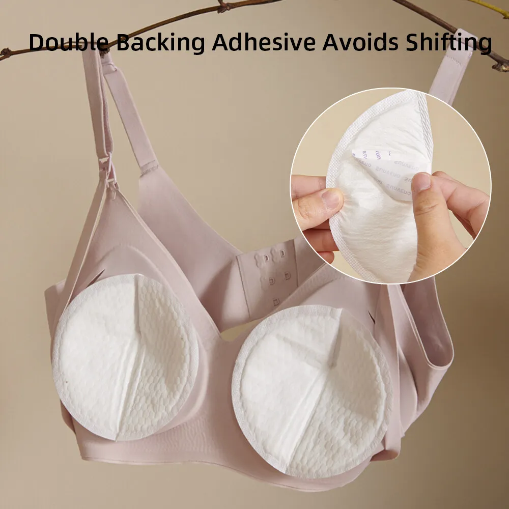 SUNVENO 60/100pcs Disposable Nursing Pads,Breast Pads for Breastfeeding,Portable Anti-overflow Pads for Moms,Absorbent
