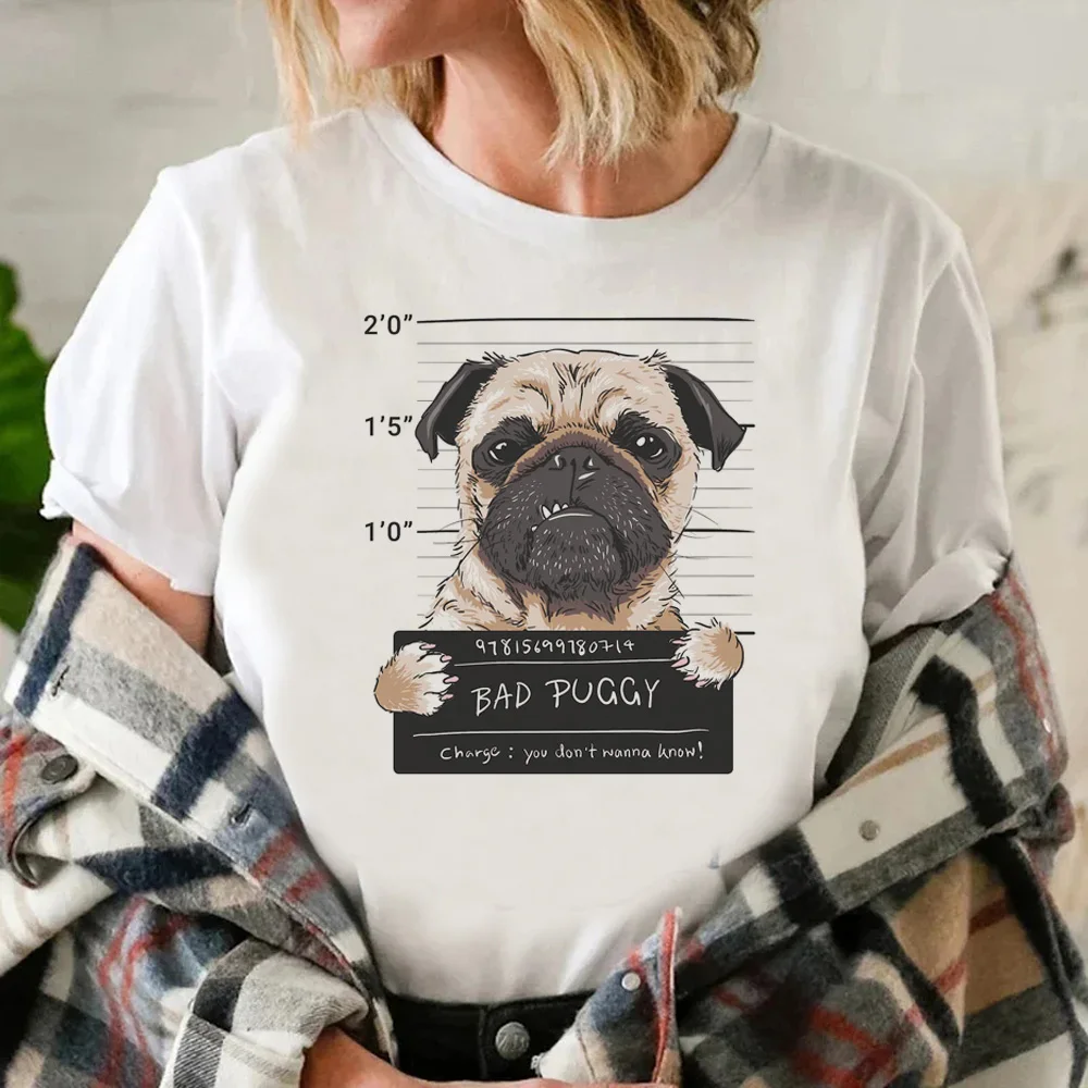 Pug tshirt women Y2K comic graphic tshirt girl manga y2k clothes