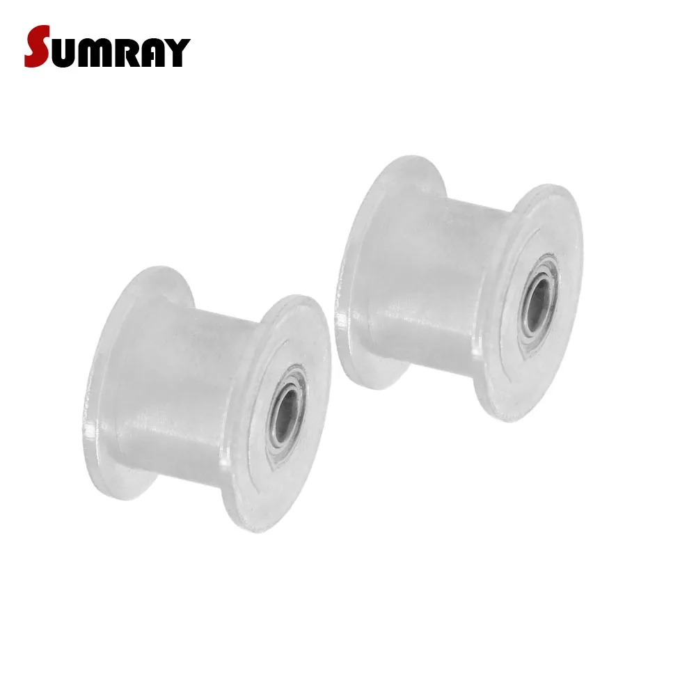 2pcs MXL 16T Idler Timing Pulley  3mm Inner Bore 7/11mm Width Transmission Pulley with Bearing for Laser Machine