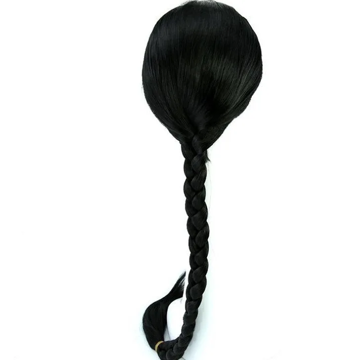 Ancient costume wig, opera performance, back hair, long straight hair, half hair set-Synthetic fiber wig