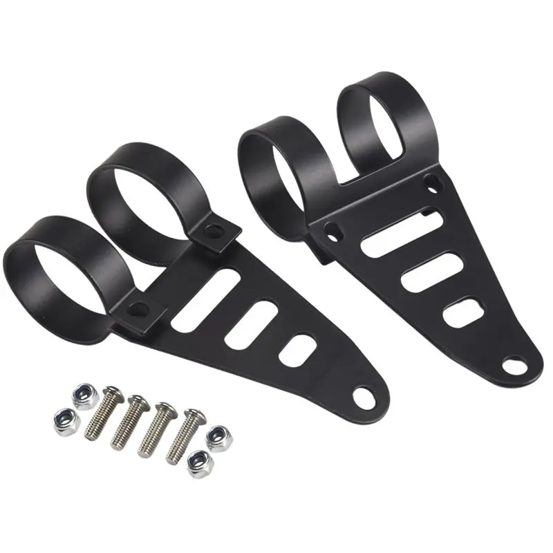 A96E-Universal 41-43Mm Motorcycle Headlight Brackets Head Light Lamp Holder
