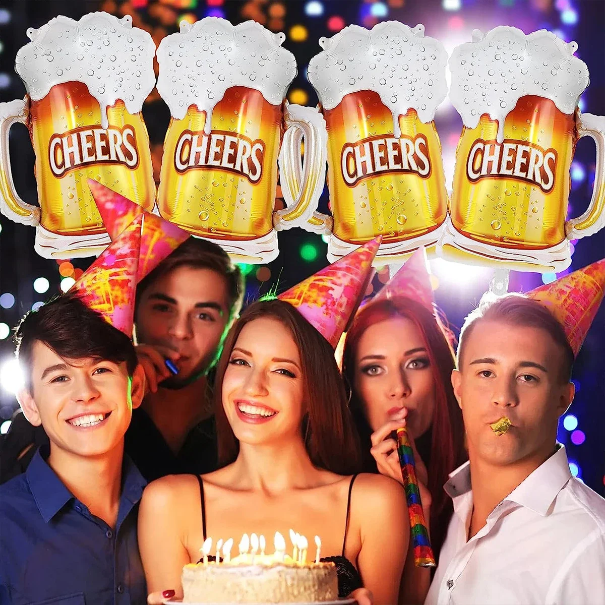 6/10 Stück Bierballons Krugballons Oktoberfest-Dekoration Cheers Whisky Globos Riesen Mini Party Hochzeit Bälle Flaschen Wein – Detail 6