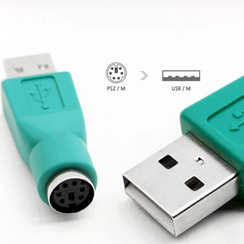1/5/10pcs PS2 PS2 Female To USB Male Adapter For Computers PC Laptop Mouse Keyboard USB Male to PS2 Adapter Converter Connector