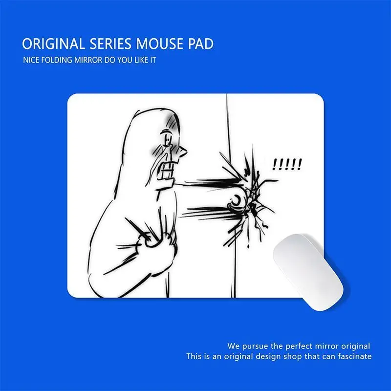 Office Worker Crazy Small Mouse Pad | Funny Cartoon Desk Mat for Keyboard Gaming Computer Creative Gift for Women