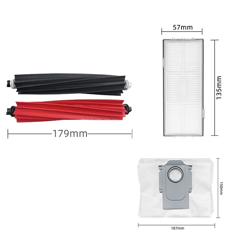 

Replacement Spare Accessories Refill Parts Kit for Roborock S8 / S8+ / S8 Pro / G20 Robotic Vacuum