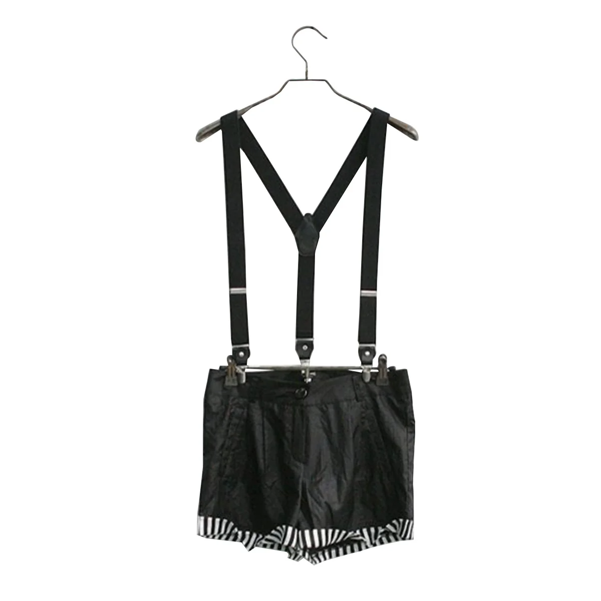 Tirantes para hombres y mujeres, Clip antideslizante negro, pantalones cortos resistentes a la oxidación, tirantes elásticos, correas para pantalones