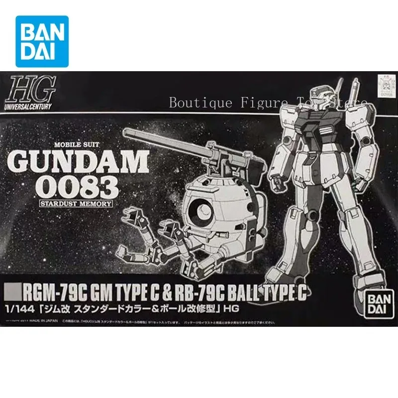 

Bandai Gundam Model Kit Аниме Фигурка HGUC 1/144 RGM-79C GM TYPEC RB-79C BALL TYPEC Фигурки Коллекционные игрушки Подарки для детей