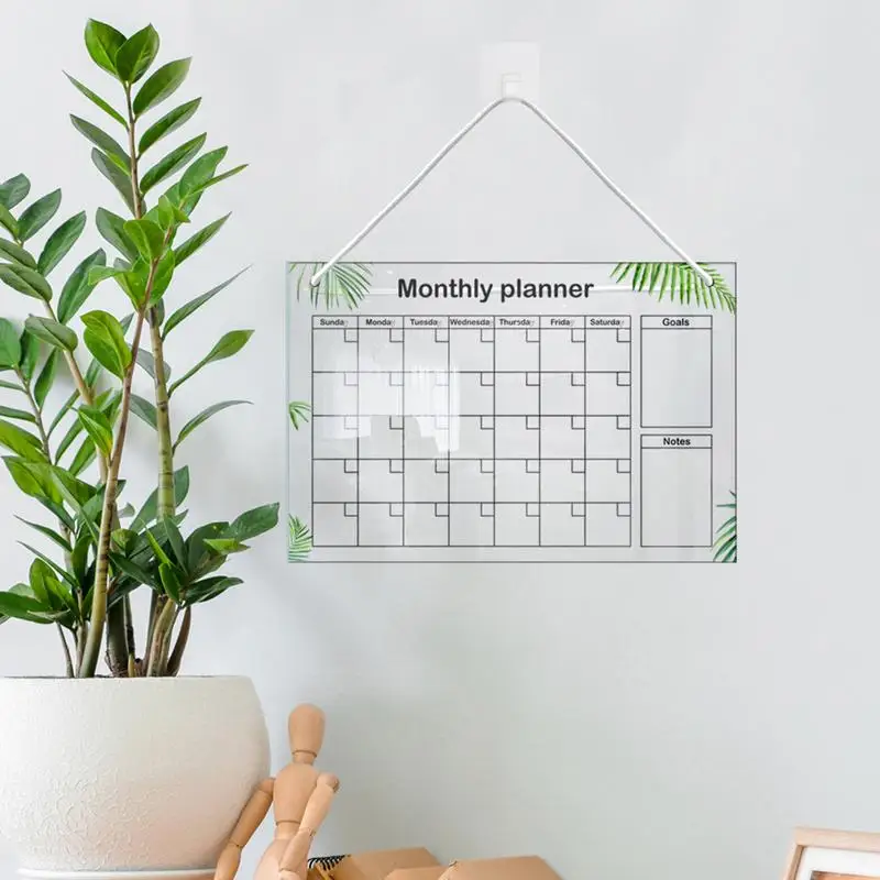 Monthly Planning Board Environmentally Friendly Acrylic Erasable Board Multi-Purpose Study Room Decors For Plan Tasks Thoughts