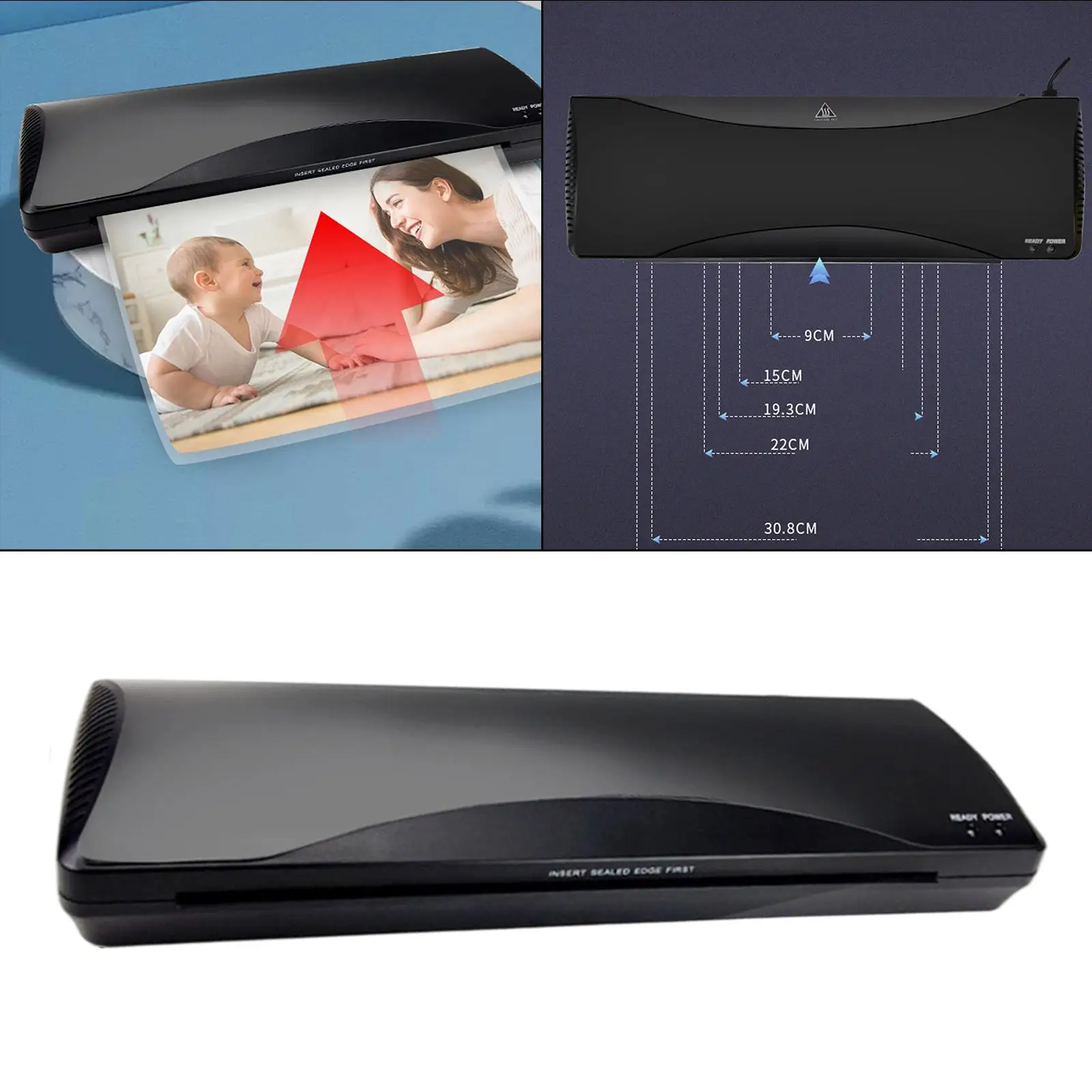 Laminator Machine, A3 A4 Thermal Laminator Machine, Portable Laminator, Personal Laminator Pouches Card Saver for School Office