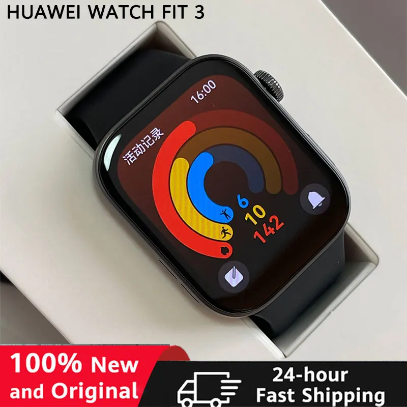 Huawei Watch Fit 3 Smartwatch Display AMOLED da 1,82 pollici Design ultra sottile Allenatore di allenamento scientifico Gestione sanitaria aggiornata