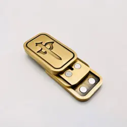 Small Zinc Alloy Three Layer Push Slider EDC Metal Hand Fidget Depression Toy