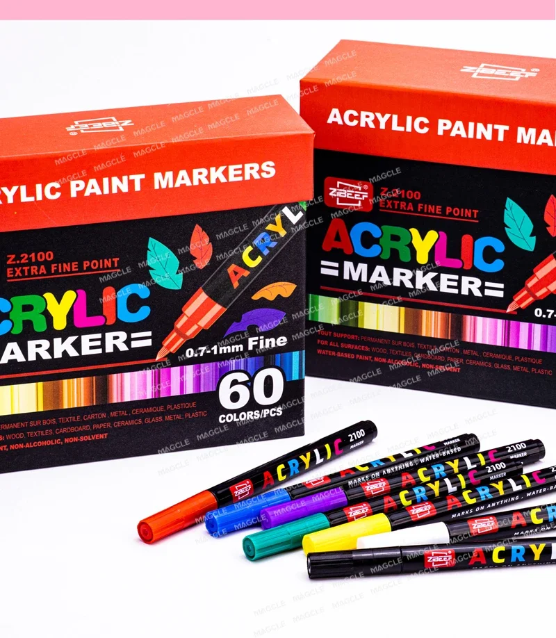 

36-84 Acrylic Paint Markers, Waterproof & High Saturation for Wood,Metal,Plastic,Fabric,Glass,Ceramic Painting DIY Art Supplies