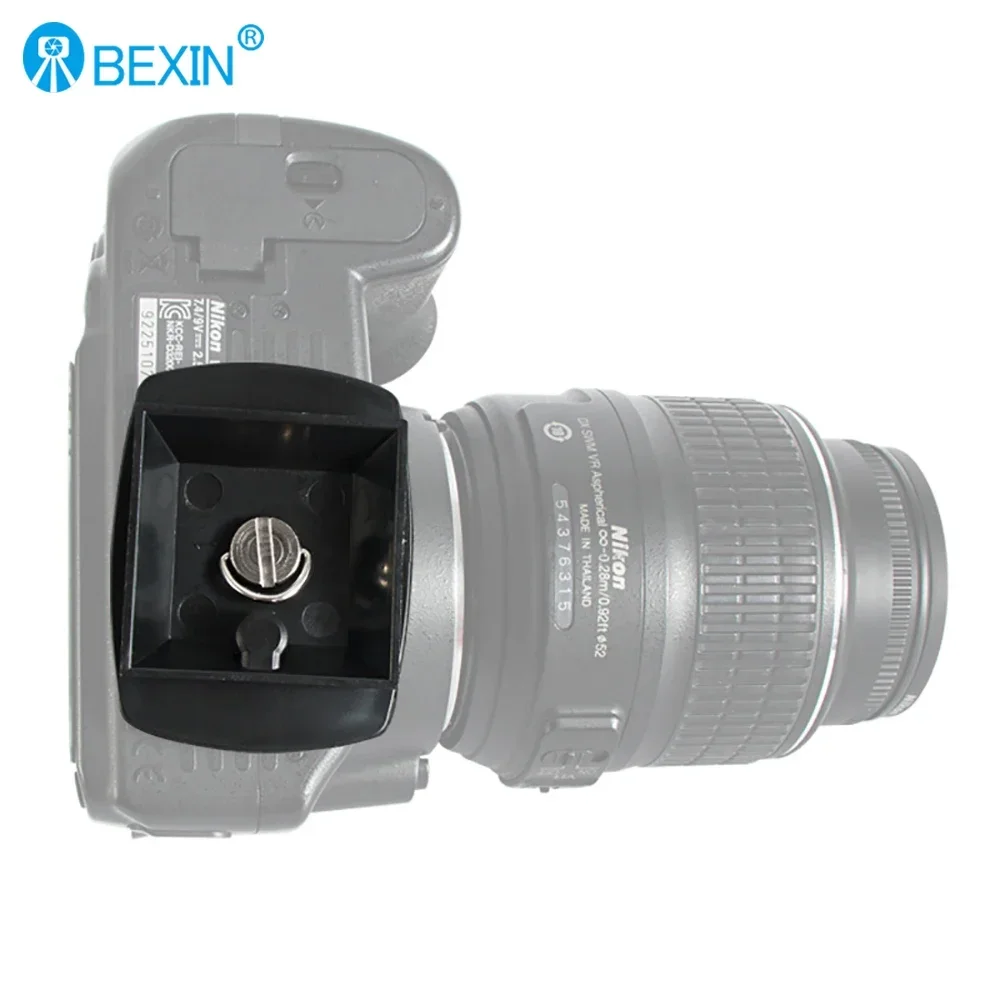 BEXIN Piastra a sgancio rapido per fotocamera con adattatore a vite 1/4 Piastra per fotocamera per Yunteng Velbon Sony 3520 668 690 600 800 Testa per treppiede