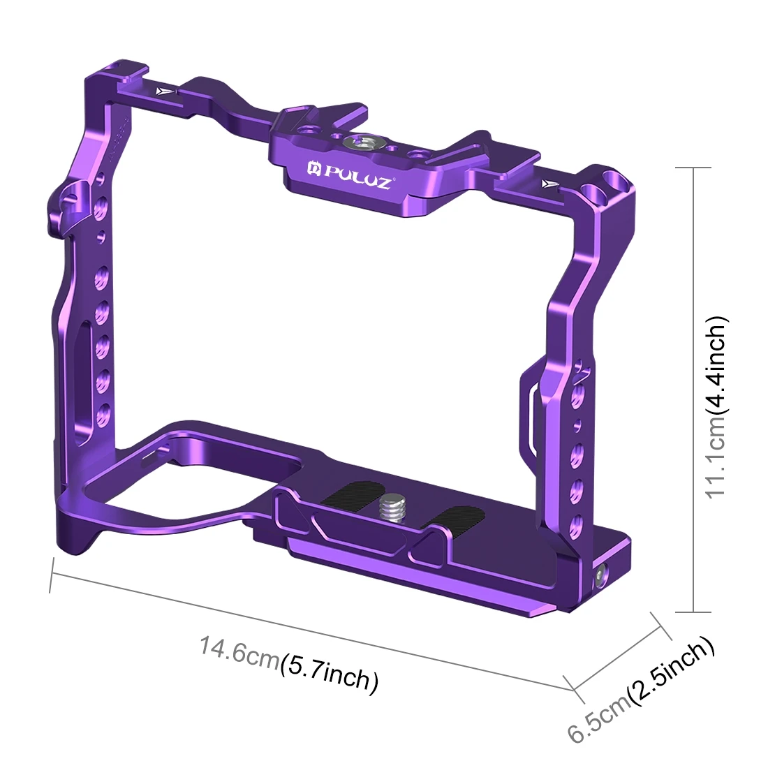 PULUZ for Sony Alpha 7R V A7R5/ Alpha A7 IV A7M4 Aluminum Metal Camera Cage Kit Stabilizer Rig with 1 Top Handle & 2 Side Handle