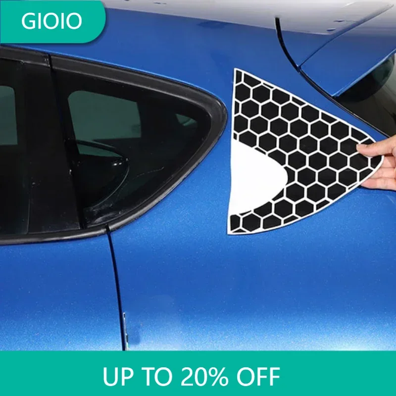 

Para SEAT Leon MK2 2008-2012 PVC negro cuarto trasero ventana calcomanías diseño de panal pegatina embellecedora accesorios de c