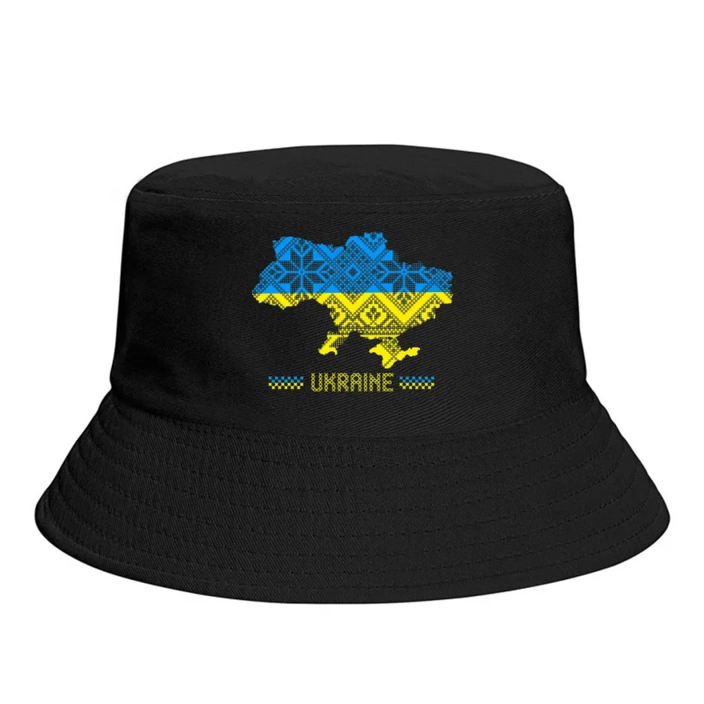 Blue Sky Yellow Field  Flag Men Women Bucket Hat Beach Windproof Thick Panama Cap Visor Sun Hats Fisherman Caps