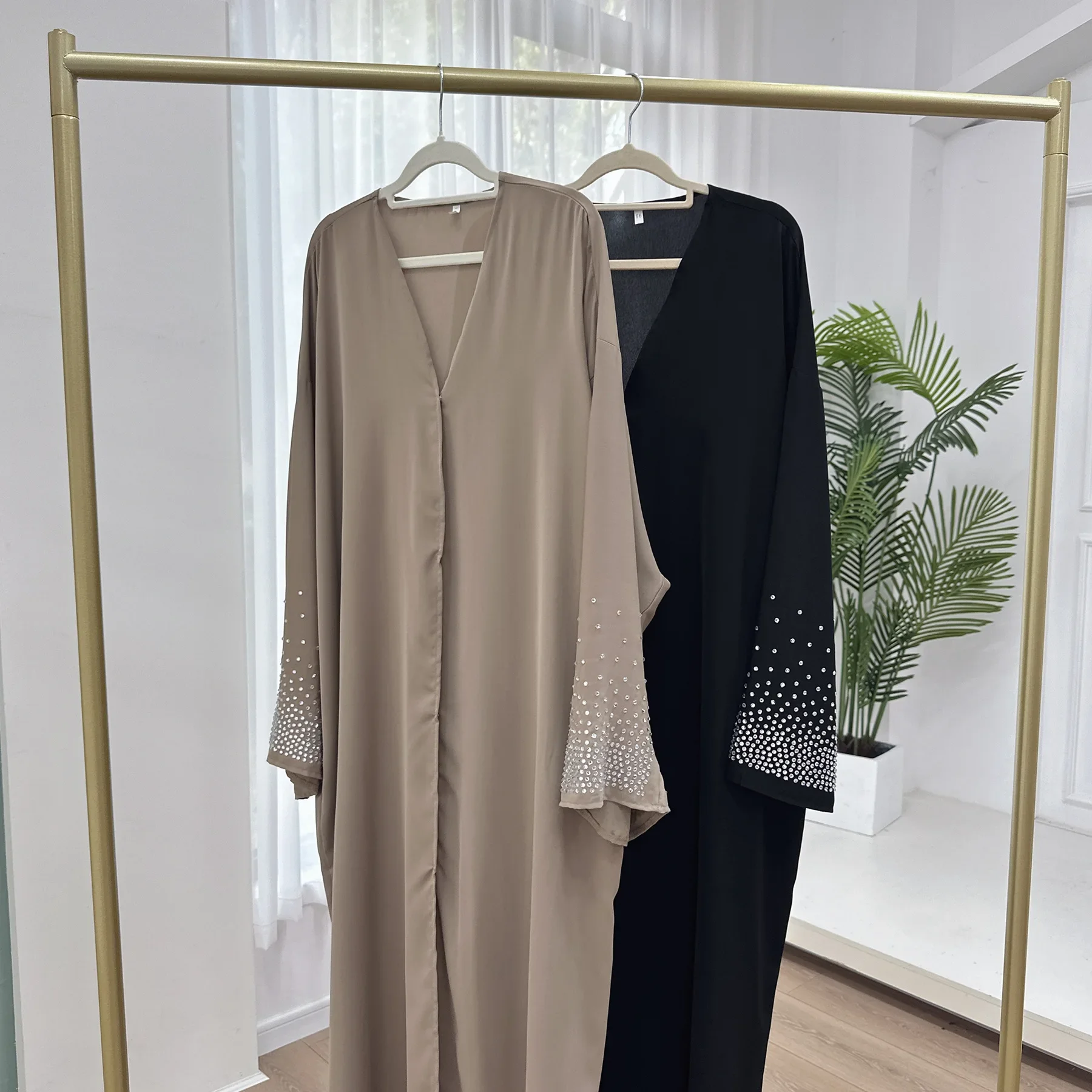 Kimono ouvert pour femmes musulmanes, Abayas, Robe marocaine, Caftan arabe, Dubaï, Turquie, Islam, Eid Djellaba, Ramadan Diamonds