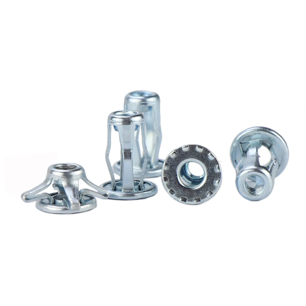 20pcs/lot M4 M5 M6 M8 Jack Nuts Expansion Clamp Petal Rivet Lock Nut Bolt Hollow Wall Iron Alloy Rivets Riveter Fixed