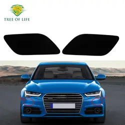 For Audi A6 C7 2011 2012 2013 2014 Front Bumper Headlight Lamp Washer Spray Cleaning Actuator Cover Cap 4G0955276 4G0955275
