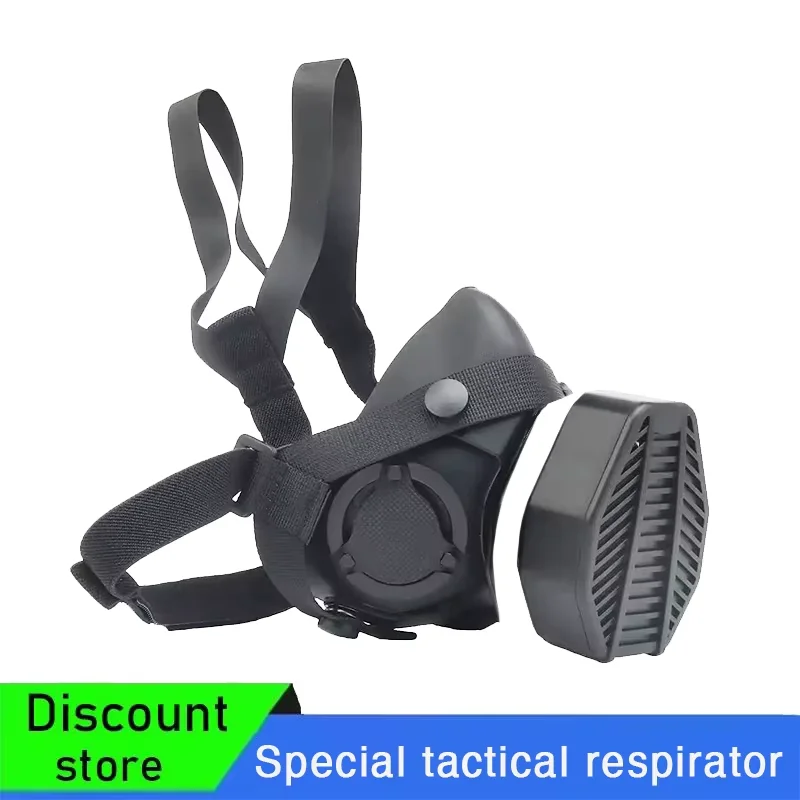 قناع نصف وجه للتنفس التكتيكي الخاص من SOTR مع قناع غبار احترافي بفلتر قابل للاستبدال لدعائم الألعاب القتالية #1