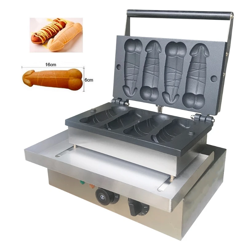 Gofrera eléctrica con Forma De Pene, máquina De aperitivos automática, fabricante De gofres, nuevo diseño Industrial, a la venta