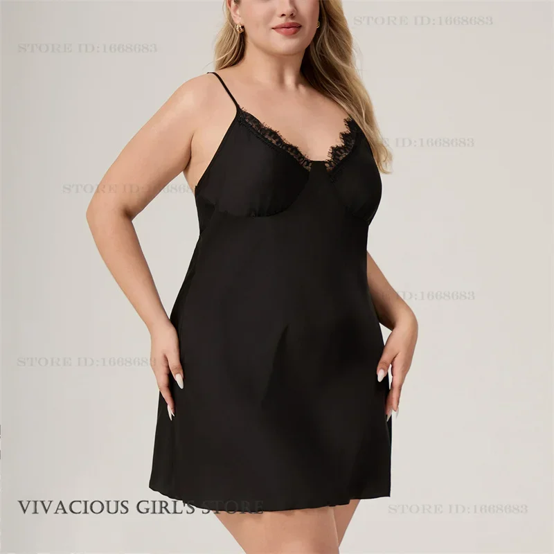 

Сексуальное нижнее белье с кружевной отделкой, ночное платье, новая летняя шелковая атласная одежда для сна, пижамы, короткий домашний халат с открытой спиной, ночное белье