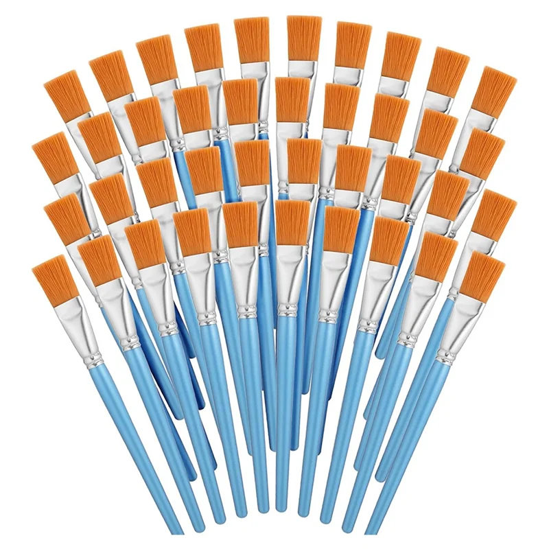 

Любимый клиент шириной 1 дюйм, 40 шт., набор плоских кистей для рисования, акварельные кисти, кисти для масляной живописи, большая краска, профессиональная кисть Fo