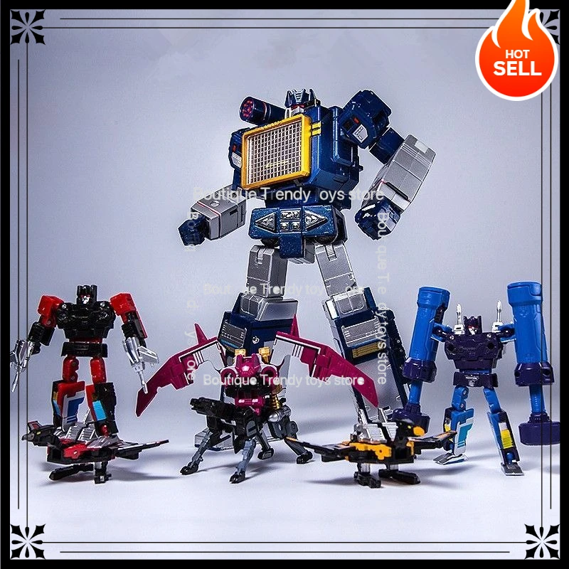 【En stock】Modèle de robot transformable en alliage THF 01J, enregistreur sonore, 6 bandes magnétiques, figurine d'action à collectionner, cadeau