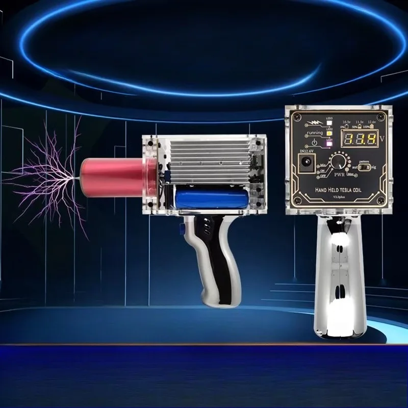 

Высоковольтный генератор магнитной энергии 80 Вт 6 А - Усовершенствованная ручная Тесла-катушка третьего поколения для экспериментов с искусственной молнией