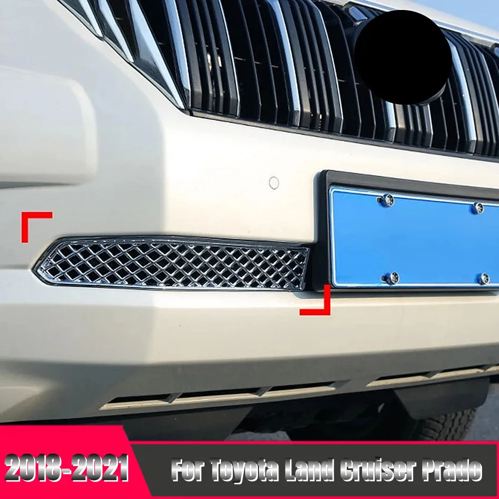 

ABS Chrome Front Grille Trim Cover Car Accessories low grille Styling For Toyota Land Cruiser Prado 150 J150 LC150 2018-2021