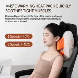 Trapezius Massage Portable Pillow Wireless Electric Home Massager Heating Waist Neck Leg Cervical 3D Shiatsu Kneading Cushion