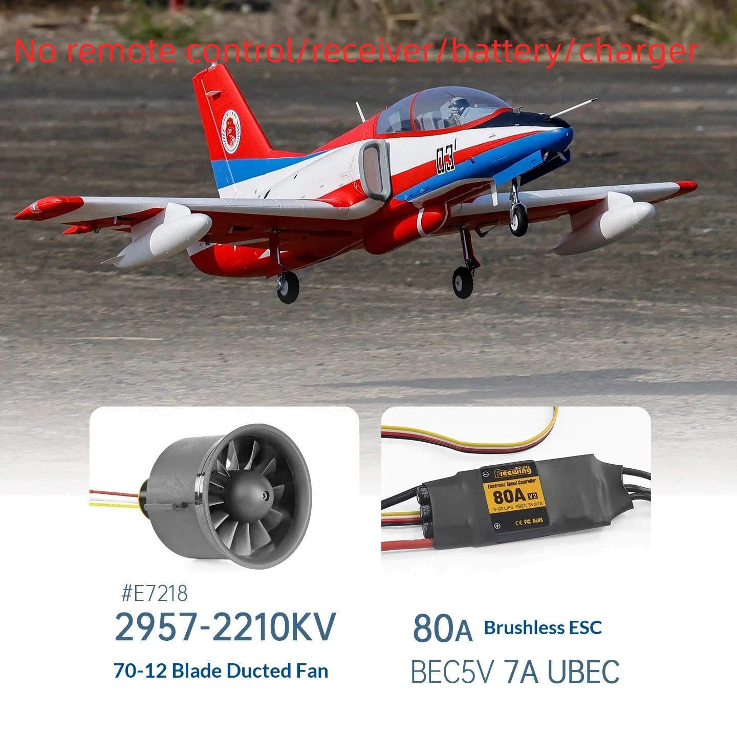 Freewing 70/80mm Jl-8 K-8 Flyway Assembly Fixed Wing Model Aircraft Training Aircraft Flight Show Team Painting image 3