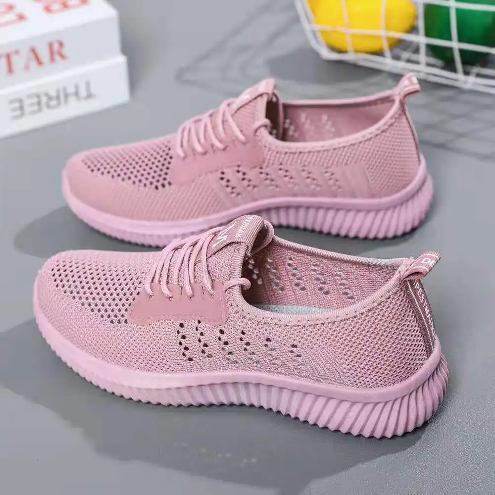 Women Shoes 2022 Mesh Platform Shoes Women Breathable Lace Up Sneakers Women Hollow Out Casual Shoes Zapatillas De Deporte