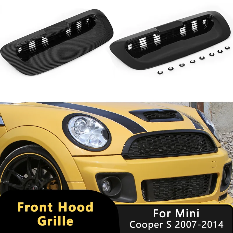 

Front Mesh Engine Bonnets For Mini Cooper S R56 R55 R57 R58 R59 2007-2014 Hood Scoop Air Outlet Vent Cover Trim Intake Grille