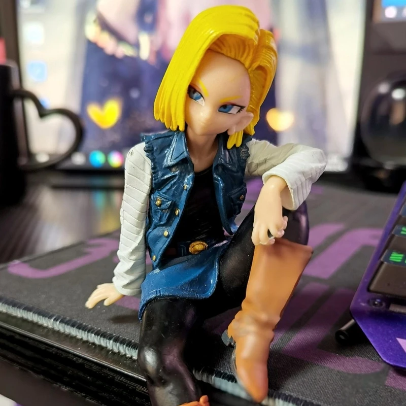 13cm Dragon Ball Anime Figure Android 18 Statue Pvc Gk Statue Figurine Model Doll Ornament Collection Room Decora Desk Gift Toys