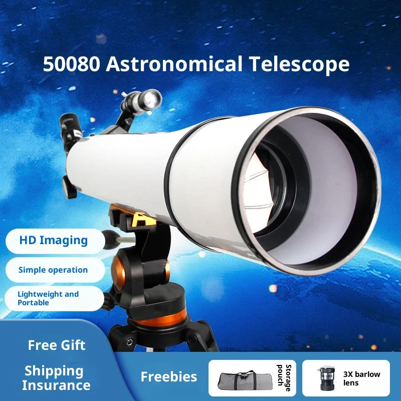 

Lansheng Cross-border Generation Astronomical Telescope Large Aperture Refractive Y50080 Professional Stargazing Plastic