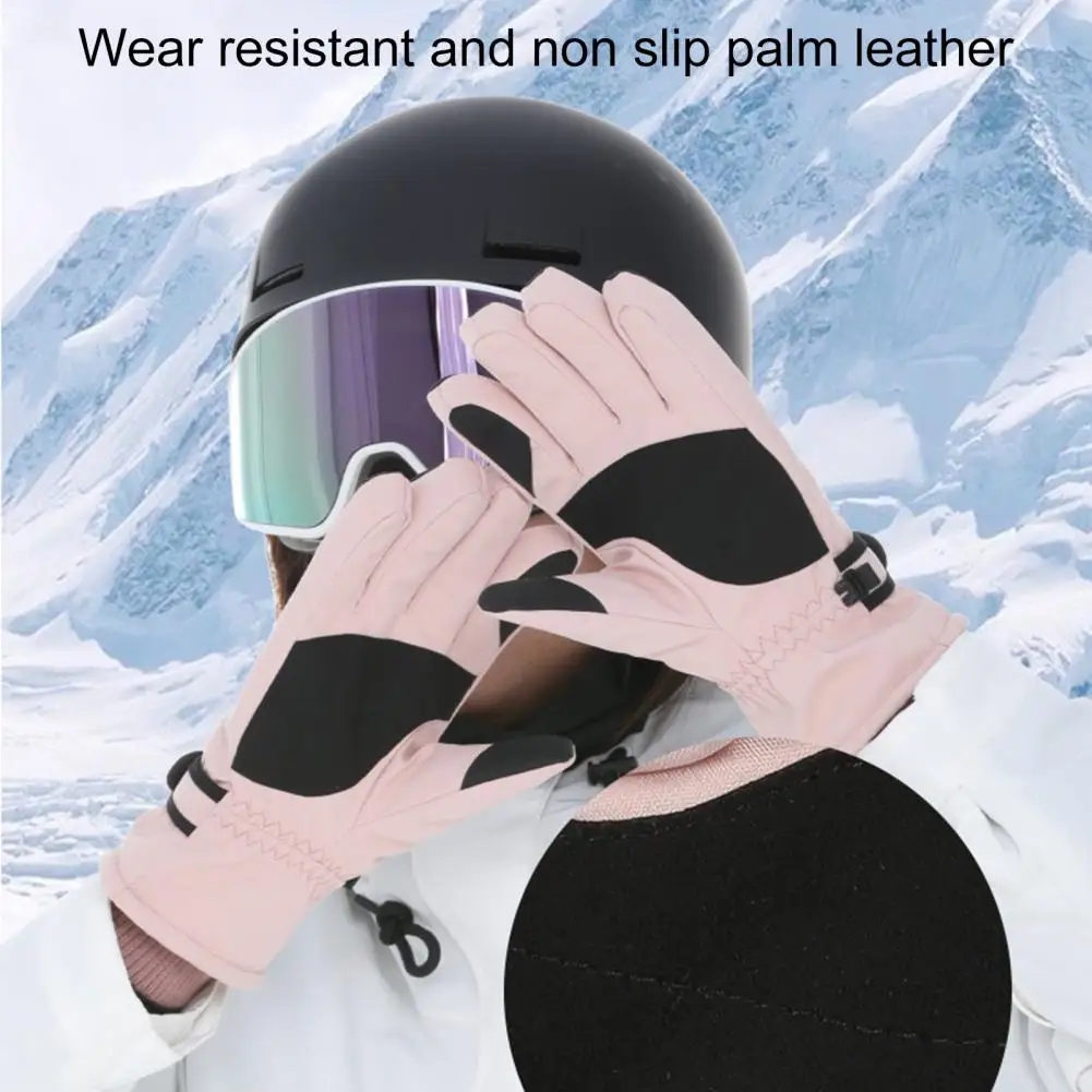 

1 Pair Sport Gloves Waterproof Sensitive Touch Screen Thread Cuff Warm Splash Proof Outdoor Thermal Skiing Gloves for Cycling