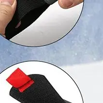 Suporte de ombro para pólo de esqui com alça de mão, alças ajustáveis de gancho, laço de nylon durável, alça de alça de esqui preta confortável