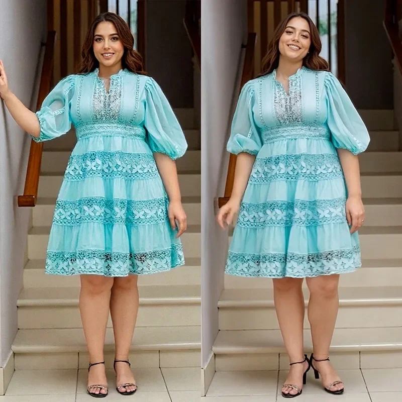 Elegant African Dresses for Women Lace Evening Wedding Party Gown Ankara Dashiki Africa Clothing Turkey Kaftan Lace Abaya Gown