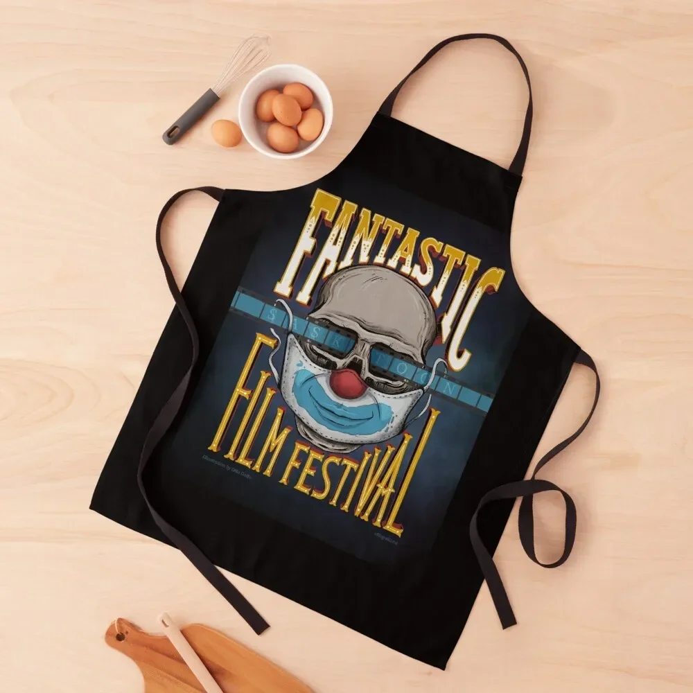 

Saskatoon Fantastic Film Festival: 2020 illustration merchandise Apron Women's Home Clothes Chef Uniform Apron