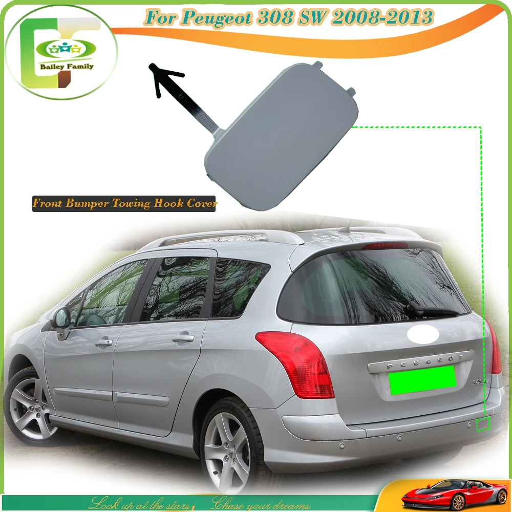 Bailey  Rear Bumper Towing Hook Cover Hauling Hook Cap no color For Peugeot 308 SW 2008-2013