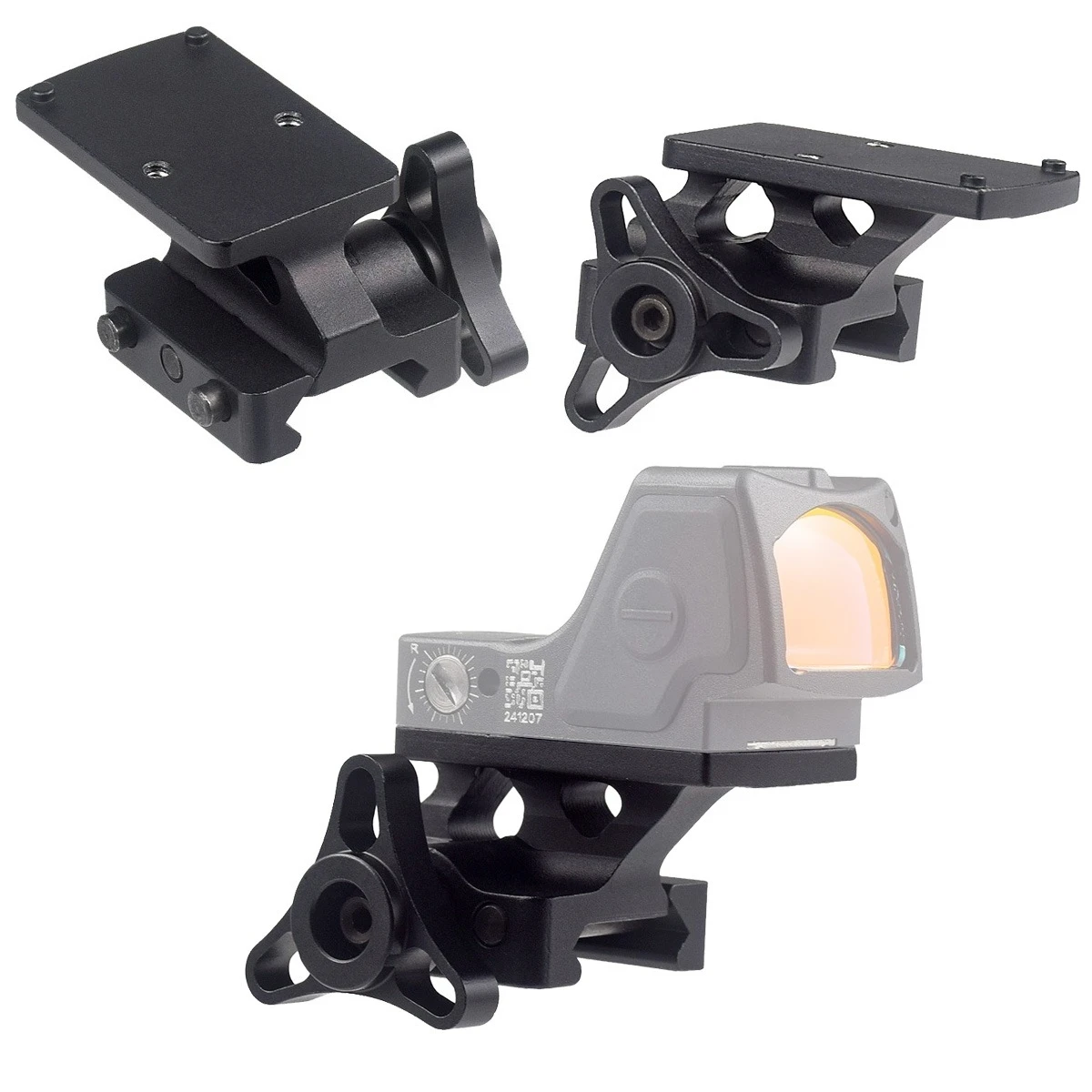 

Tactical Metal QD Picatinny Riser Mount For RMR RMR-HD SRO Red Dot Sight Scope Mount Auto Lock Fit 20mm Rail