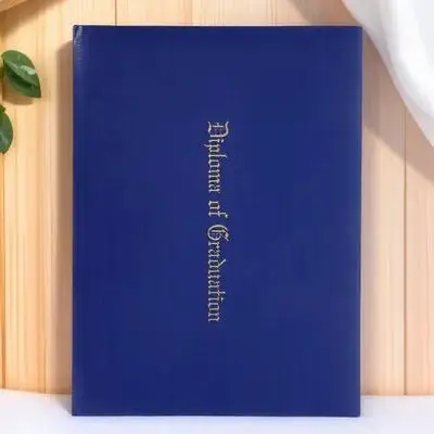 

Diploma Folder A4 Hard Cover Certificate Holder Smooth Faux Document Organizer Graduation Awards Document Keeper