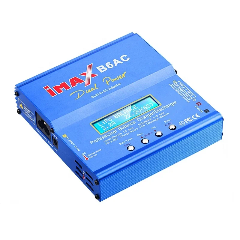IMAX B6AC RC Carregador 80W 6A 2-6S Carregador de equilíbrio Tela LCD digital Li-ion LiFe Nimh Nicd Descarregador Lipo Bateria