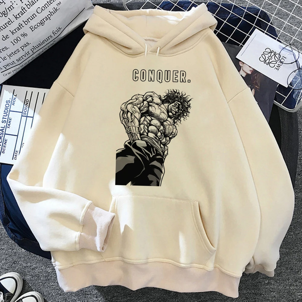 

Yujiro Hanma Baki hoodies women anime harajuku Fleece y2k aesthetic clothes sweatshirts women harajuku clothing