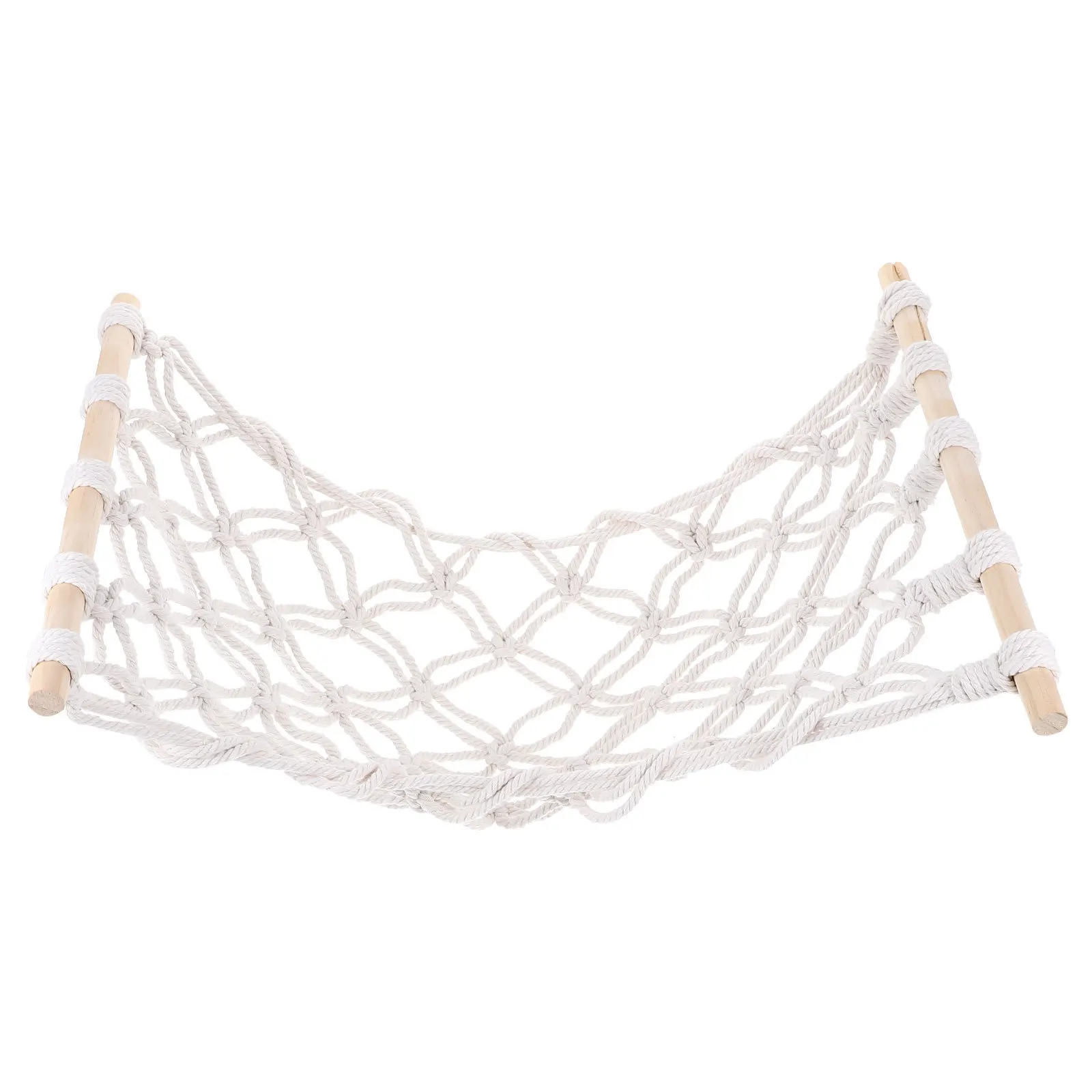 

Fruit Hanging Basket Natural Wooden Stick Cotton Rope Large Capacity Multi-Function Storage Kitchen Organizer Bohemia