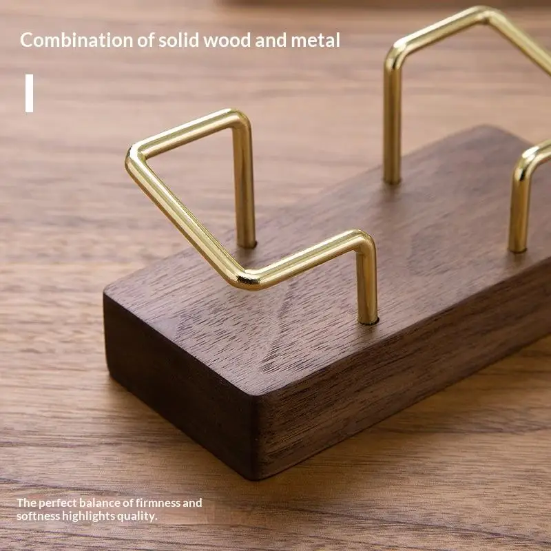 Premium Wooden Business Card Stand with Elegant Desk Design Features