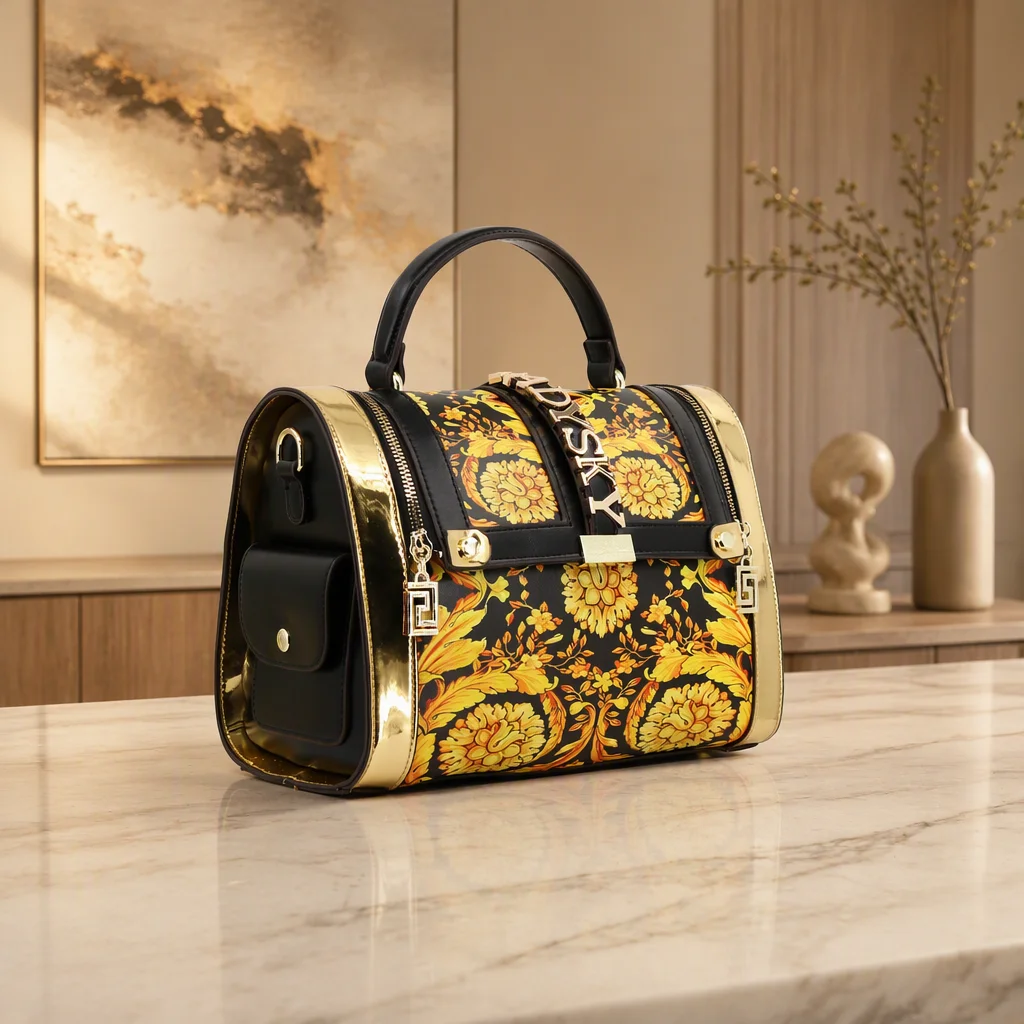 Fashion Print Flower and Plants Women Bag Cleverly Stitching Pillow Ladies Bag Large Volume Handbag Single Shoulder Female Bag